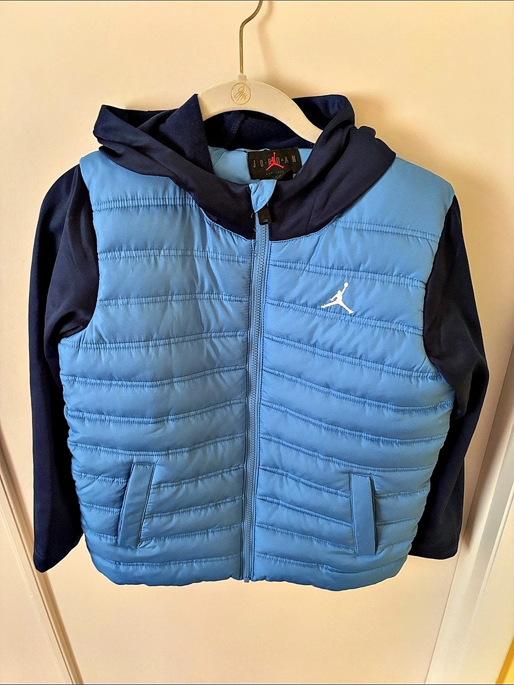Jordan Boys Medium Blue Puffer Jacket